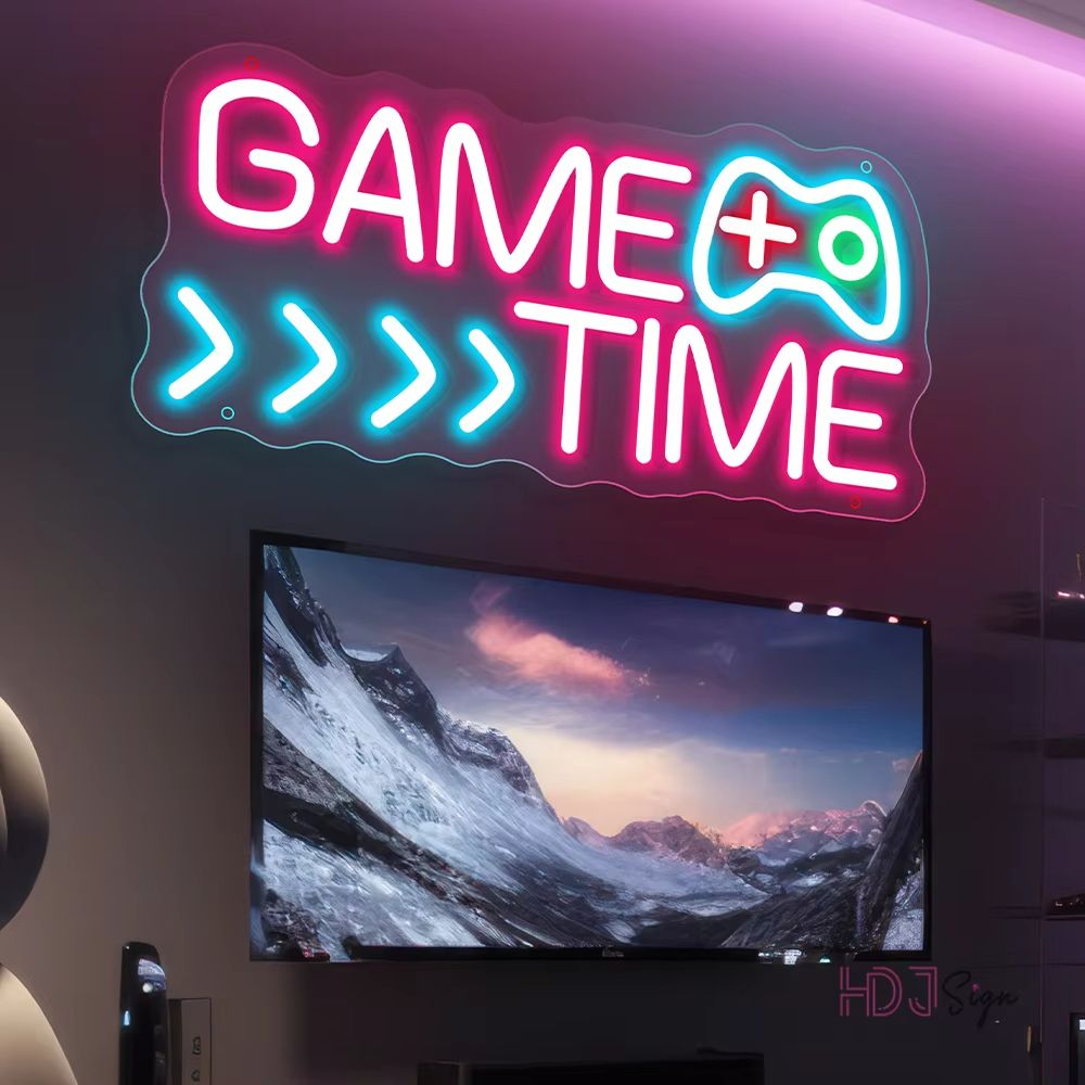 Ultimate Gaming Neon Sign Gamepad LED Wall Art – Gamer Room Decor Light