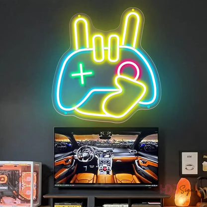 Ultimate Gaming Neon Sign Gamepad LED Wall Art  Gamer Room Decor Light 4