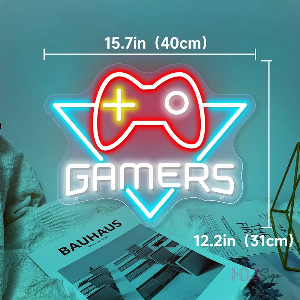 Ultimate Gaming Neon Sign Gamepad LED Wall Art  Gamer Room Decor Light 10