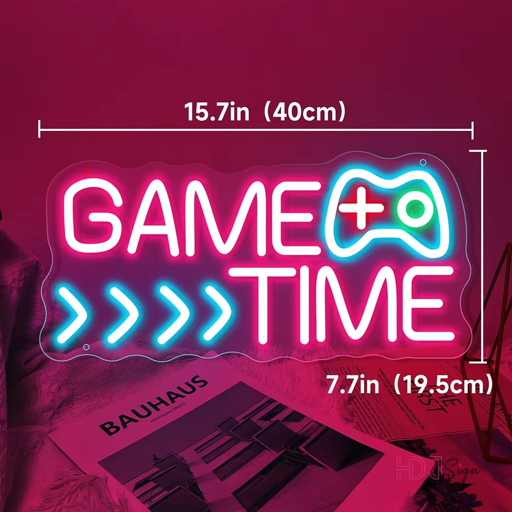 Ultimate Gaming Neon Sign Gamepad LED Wall Art  Gamer Room Decor Light 15