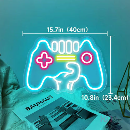 Ultimate Gaming Neon Sign Gamepad LED Wall Art  Gamer Room Decor Light 8
