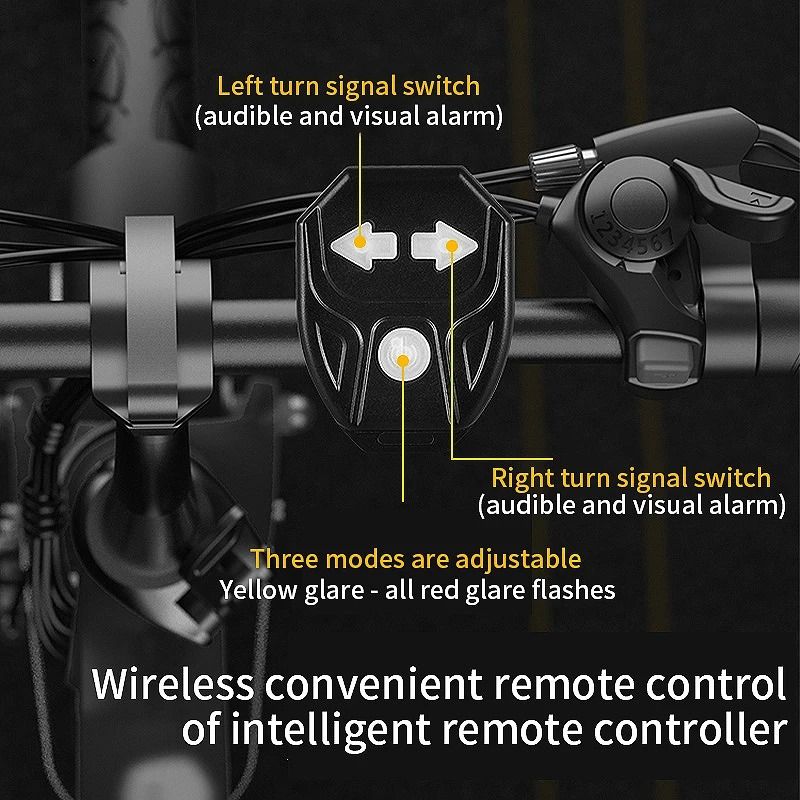 Wireless Bicycle Turn Signal Taillight With Remote Control 2