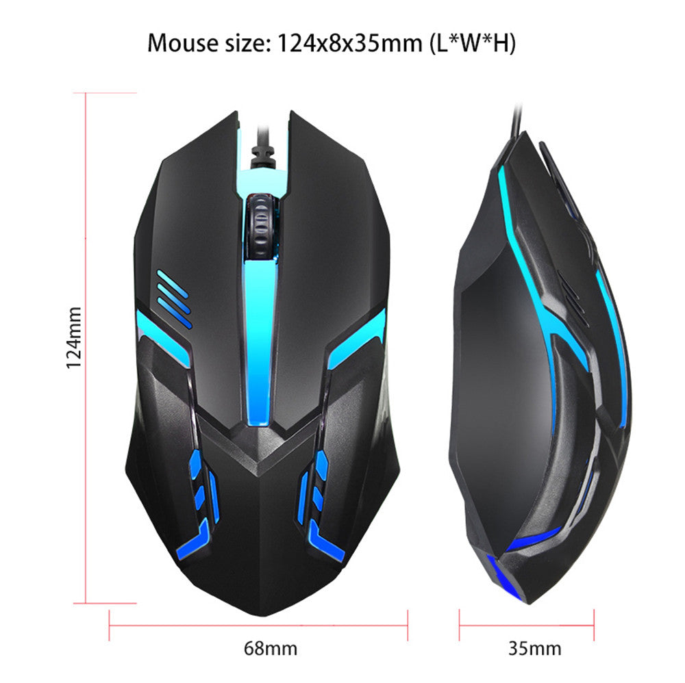 Optical Wired Gamer Mouse for Desktop Laptop, E-Sports USB Wired Mouse, Colorful LED Gaming Mouse DPI Precision