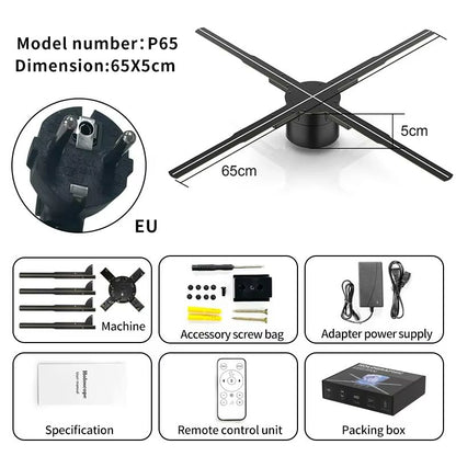 P65 HD 3D Hologram Fan Projector  High Resolution Hologram Fan For Advertising And Events 5