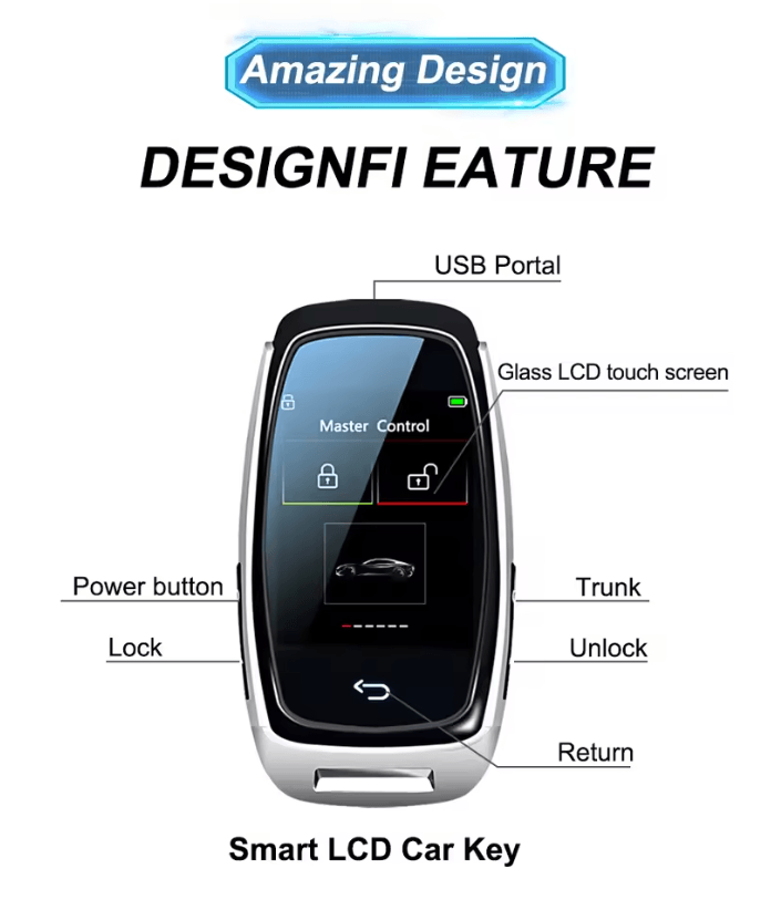 SmartGo CF920 LCD Smart Car Key Universal Keyless Entry Replacement 1