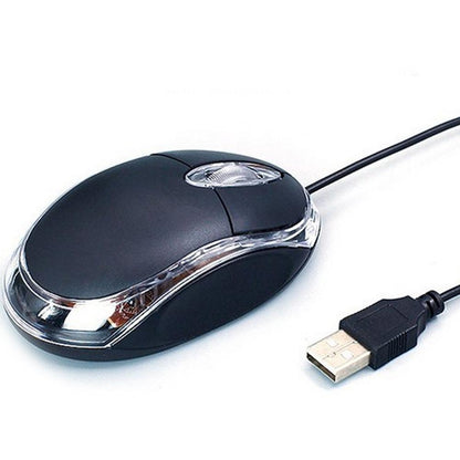 USB Optical Wired Mouse 1000 DPI, 3-Button Mouse for Laptop, Desktop Computer, Home Office Work or Study