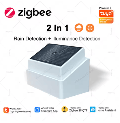 SmartRain Zigbee Solar Rain and Light Sensor for Tuya Home Assistant