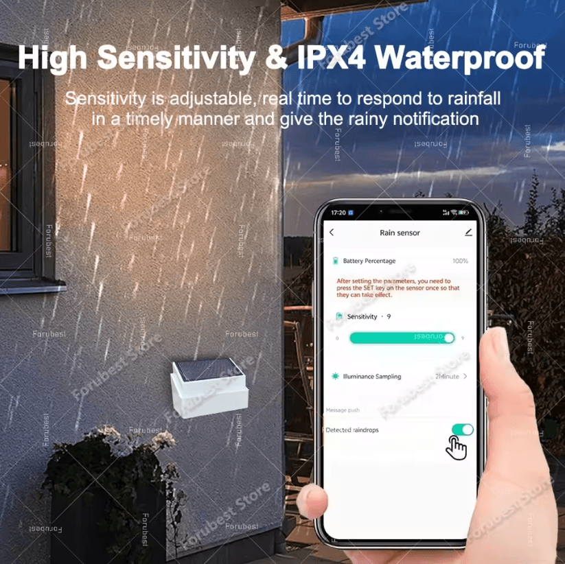 SmartRain Zigbee Solar Rain And Light Sensor For Tuya Home Assistant 1