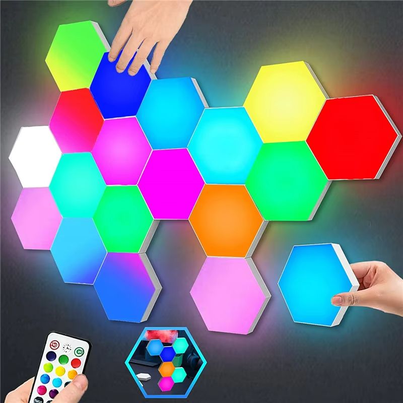 SmartHexa RGB Hexagon Wall Light With App  Remote Control 1