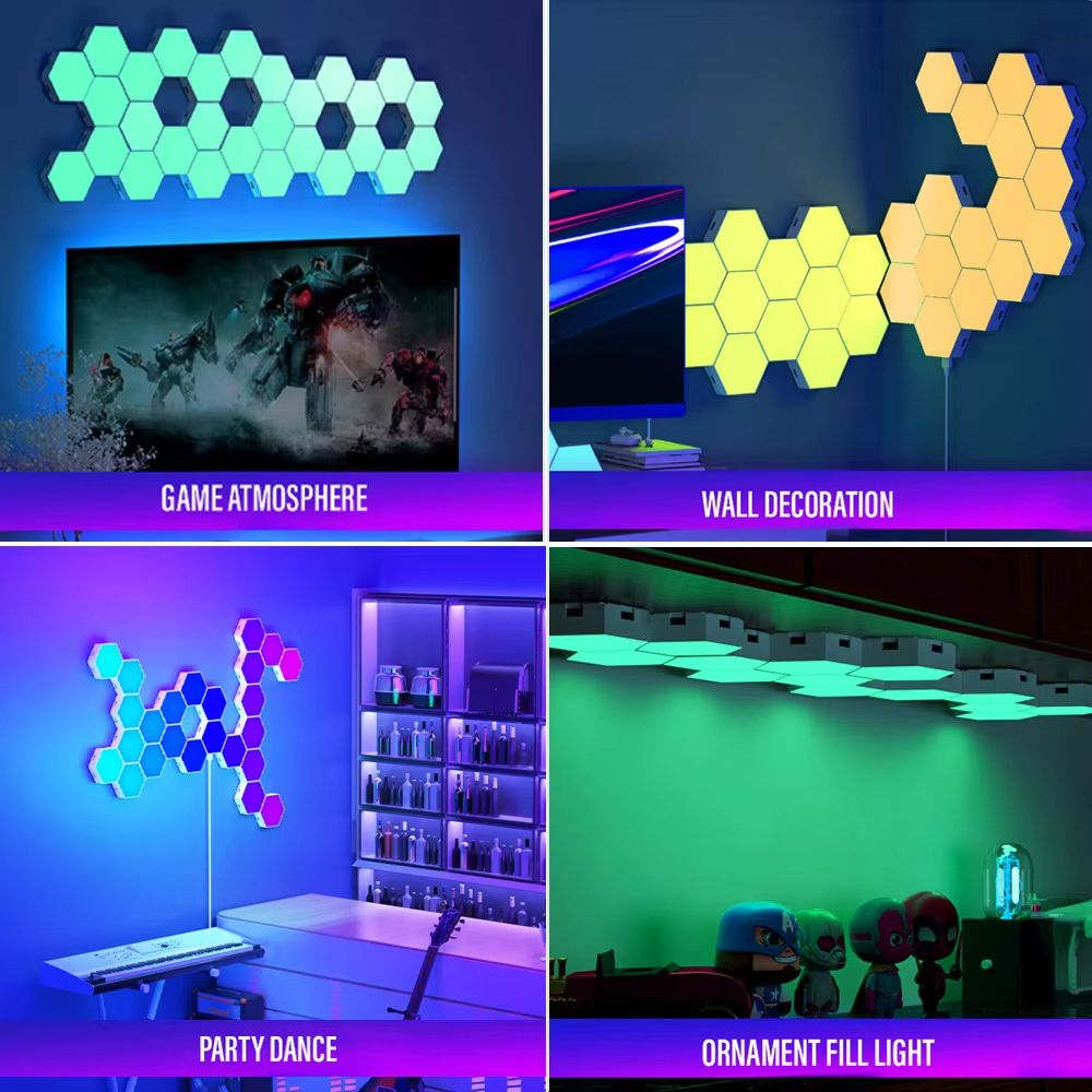 SmartHexa RGB Hexagon Wall Light With App  Remote Control 5