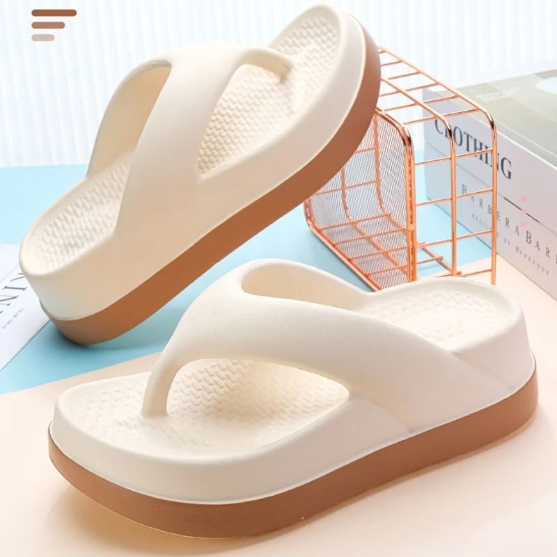 Women's Platform Flip Flops with Non-Slip Sole and Stylish Design