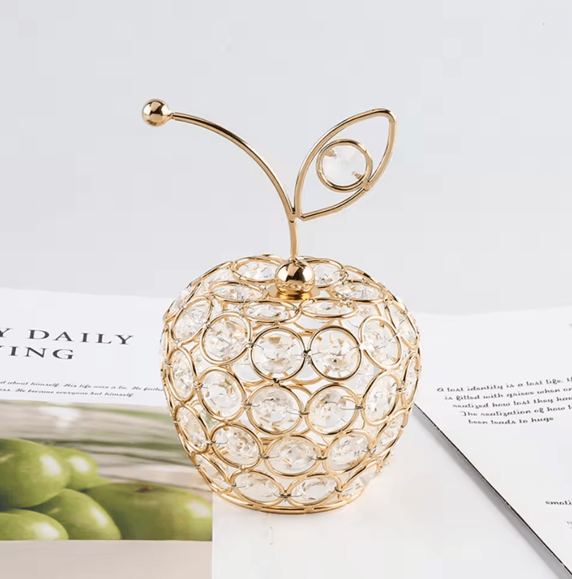 Crystal Luxe Fruit Collection Gold Rhinestone Figurine 3