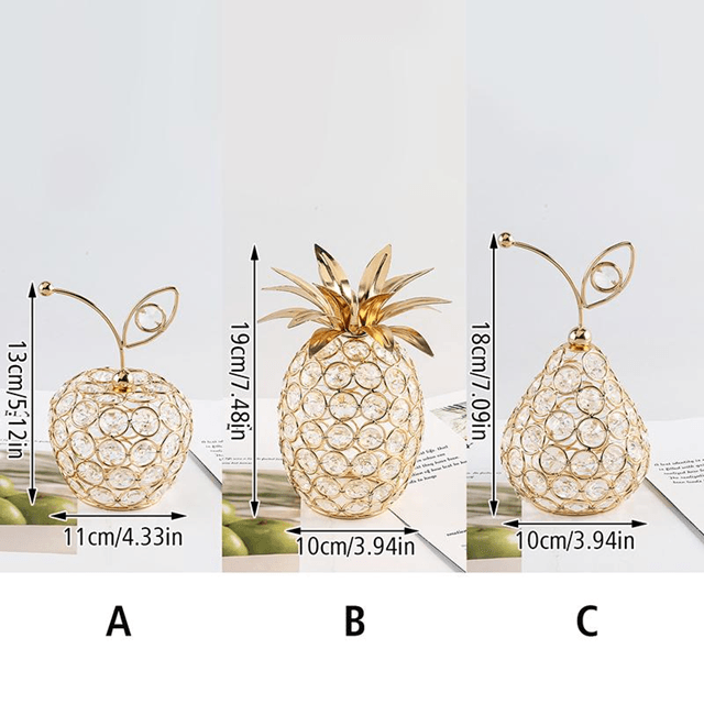 Crystal Luxe Fruit Collection Gold Rhinestone Figurine 1