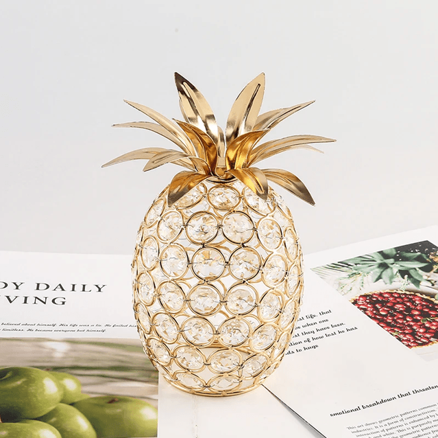 Crystal Luxe Fruit Collection Gold Rhinestone Figurine 4