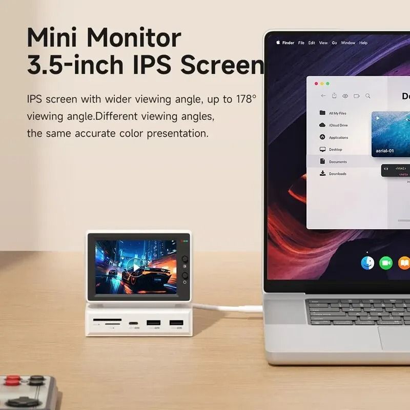 35in IPS Mini PC Monitoring Display With USB C Hub 4