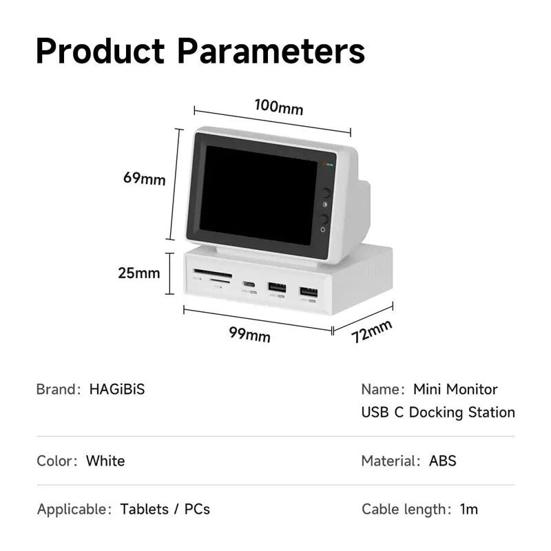 35in IPS Mini PC Monitoring Display With USB C Hub 6