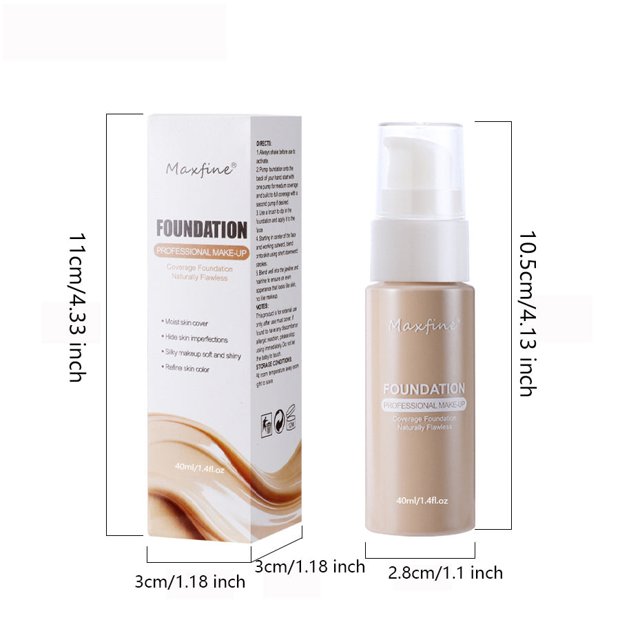 Liquid Foundation, Effective Concealer, Waterproof Sweat-resistant Makeup Professional Cosmetics, Full Coverage All Day