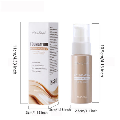 Liquid Foundation, Effective Concealer, Waterproof Sweat-resistant Makeup Professional Cosmetics, Full Coverage All Day