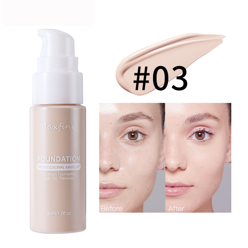 Liquid Foundation, Effective Concealer, Waterproof Sweat-resistant Makeup Professional Cosmetics, Full Coverage All Day