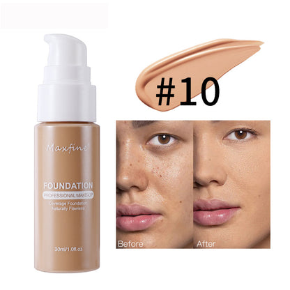 Liquid Foundation, Effective Concealer, Waterproof Sweat-resistant Makeup Professional Cosmetics, Full Coverage All Day