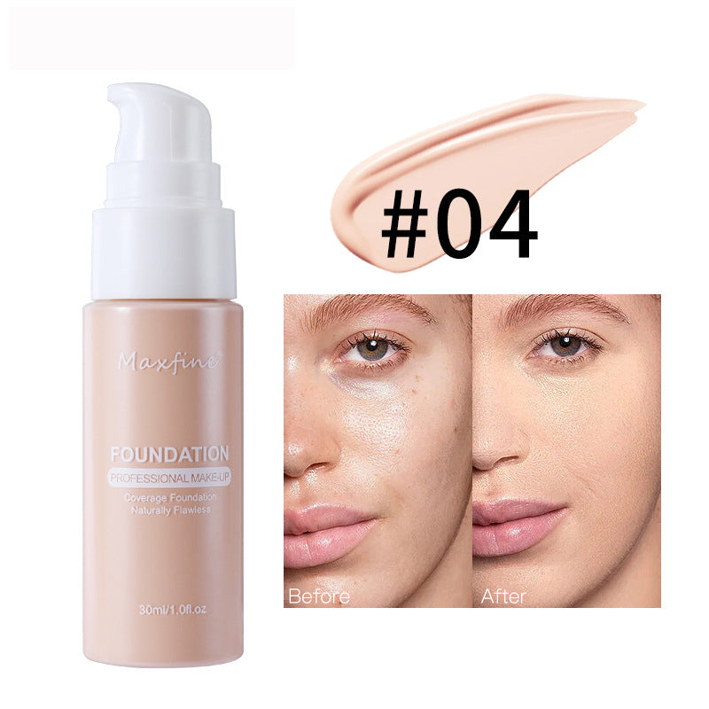 Liquid Foundation, Effective Concealer, Waterproof Sweat-resistant Makeup Professional Cosmetics, Full Coverage All Day
