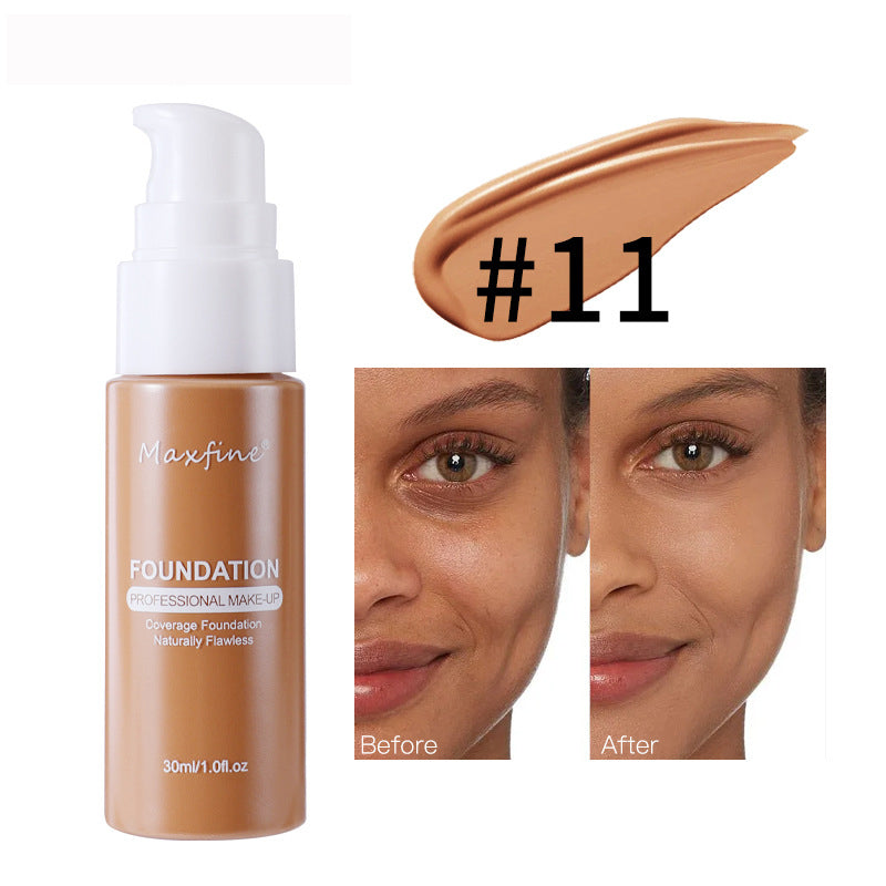 Liquid Foundation, Effective Concealer, Waterproof Sweat-resistant Makeup Professional Cosmetics, Full Coverage All Day