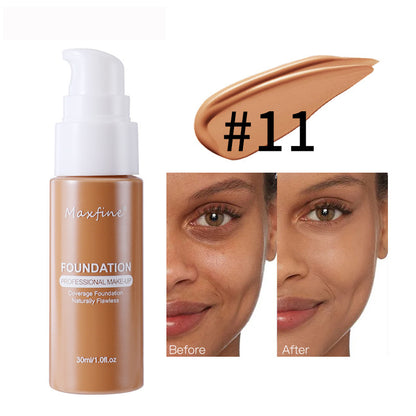 Liquid Foundation, Effective Concealer, Waterproof Sweat-resistant Makeup Professional Cosmetics, Full Coverage All Day
