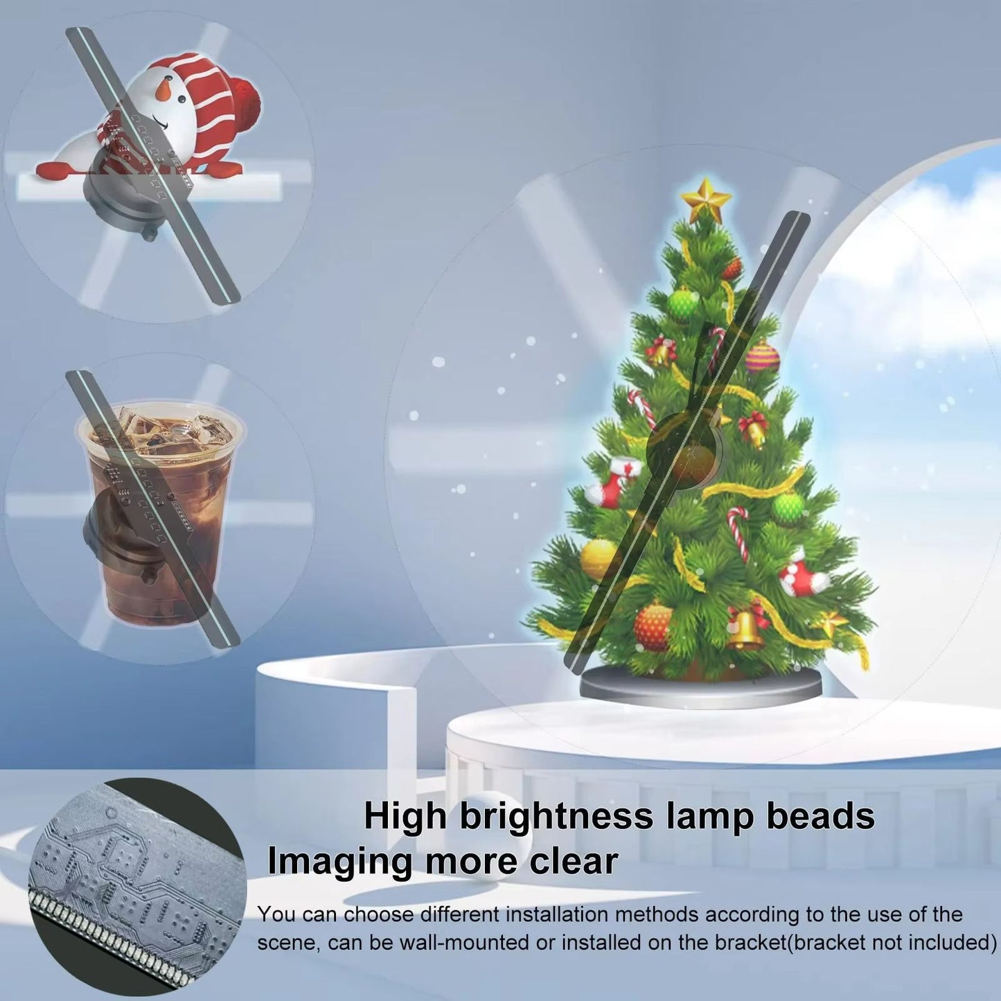 HoloAir 3D Hologram Fan Advertising Display With App  Remote Control 3
