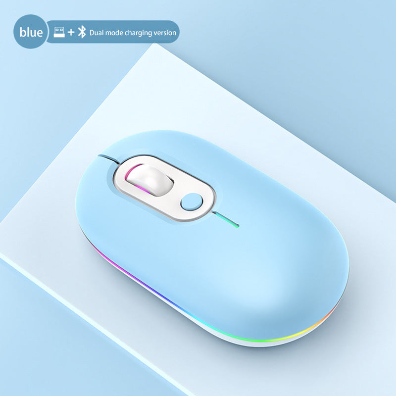 Rechargeable Wireless Mouse Female Silent Luminescence Bluetooth 2.4G Dual Mode, for Huawei, Apple, Xiaomi, PC