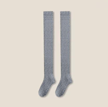 CozyFleece Thigh High Coral Fleece Socks For Women 6