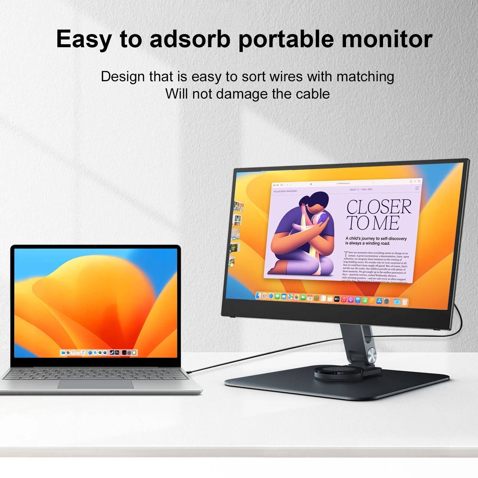 Rotating Magnetic Stand For IPads Phones And Portable Monitors 4