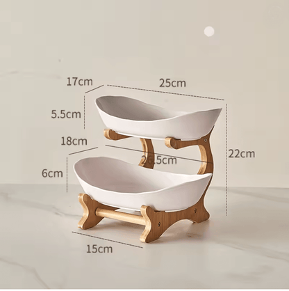 TieredSnack 2 To 3 Layer Plastic Fruit And Dessert Stand 2