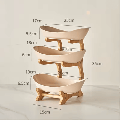 TieredSnack 2 To 3 Layer Plastic Fruit And Dessert Stand 5
