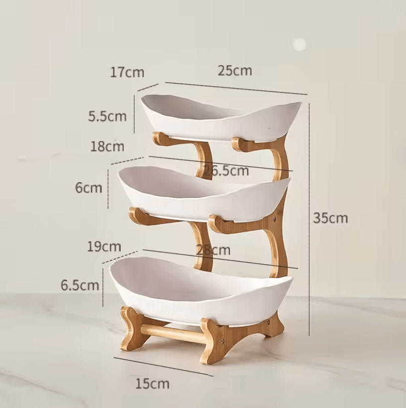 TieredSnack 2 To 3 Layer Plastic Fruit And Dessert Stand 6