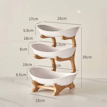 TieredSnack 2 To 3 Layer Plastic Fruit And Dessert Stand 6