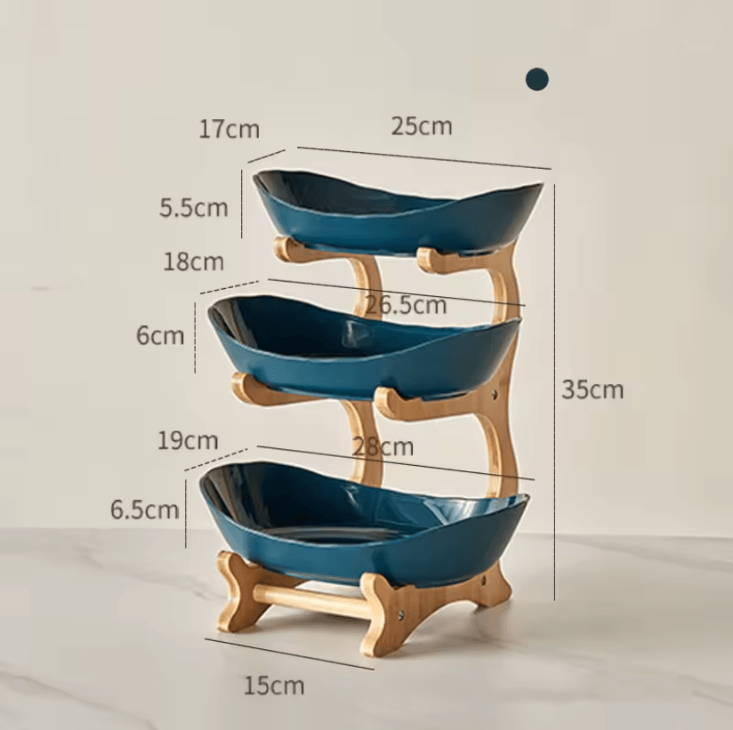 TieredSnack 2 To 3 Layer Plastic Fruit And Dessert Stand 7