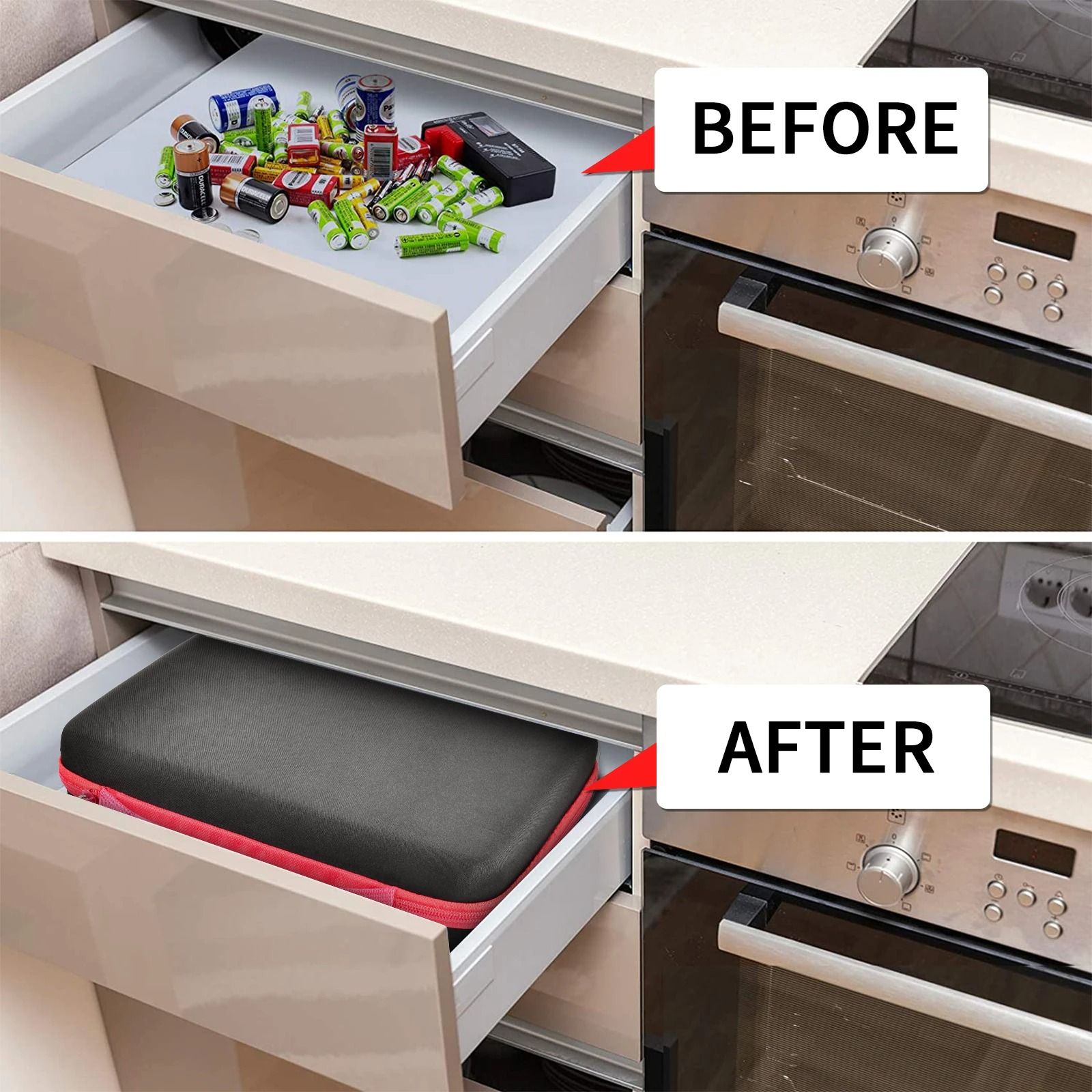 Battery Organizer Storage Case With BuiltIn Tester 5