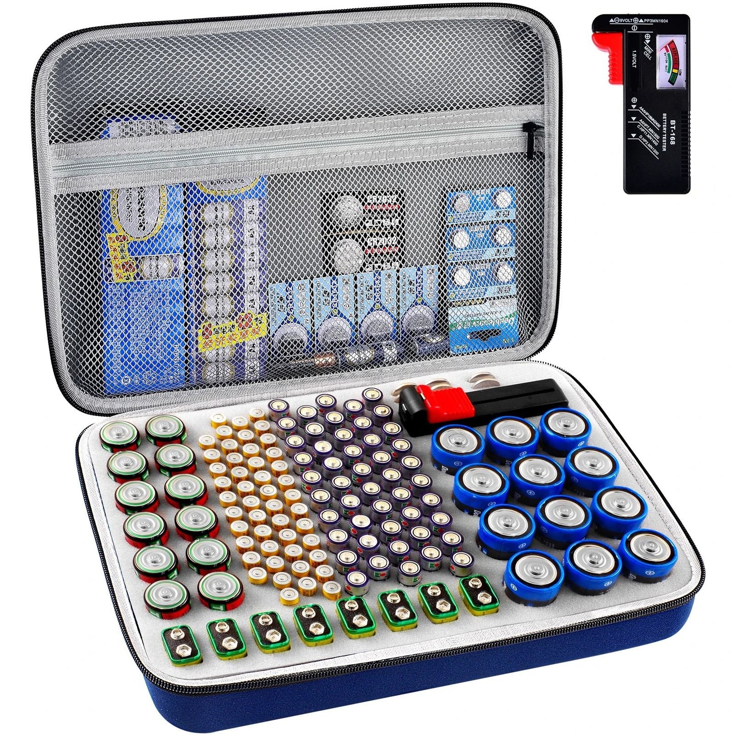 Battery Organizer Storage Case With BuiltIn Tester 13