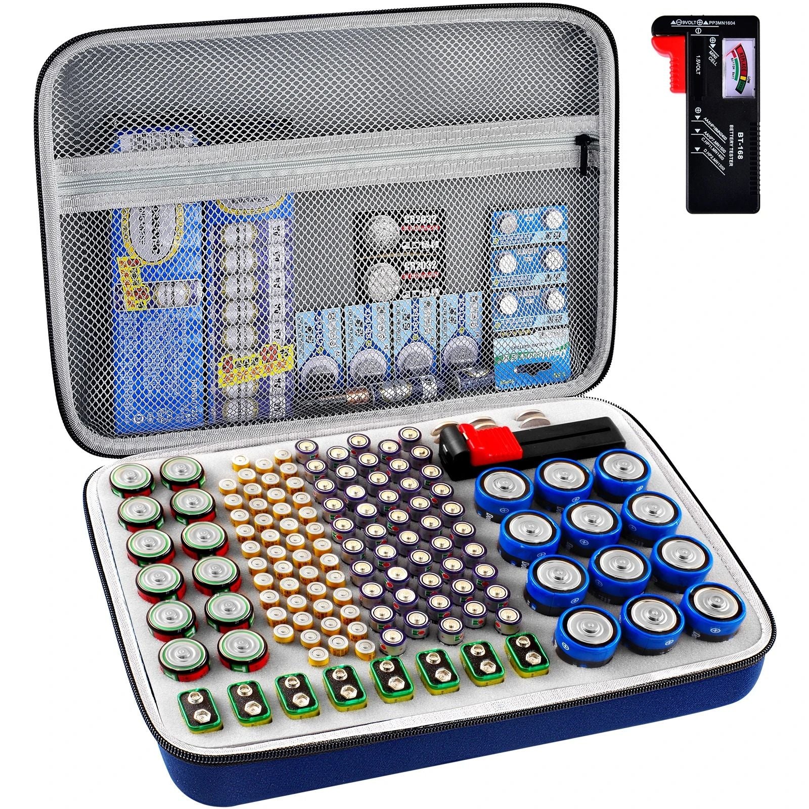 Battery Organizer Storage Case With BuiltIn Tester 13