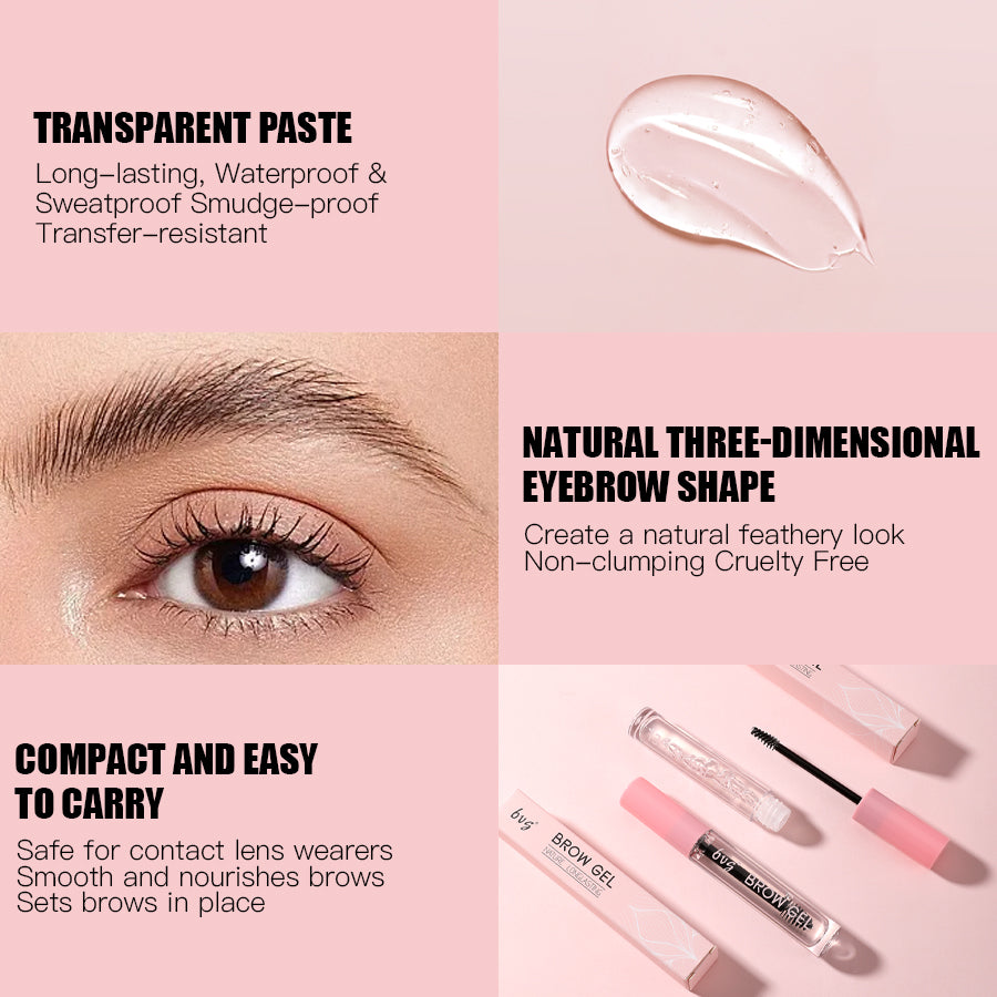 Waterproof Eyebrow Styling Cream, Long Lasting Quick Drying Brow Soap, Natural Wild Feathery Brow Makeup, Smudge Proof