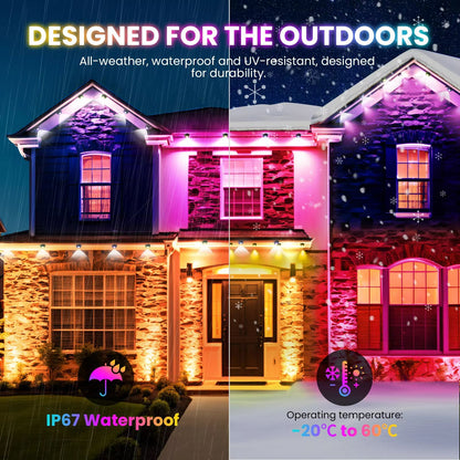 AuroraGlow RGB Eaves Lights Kit 2
