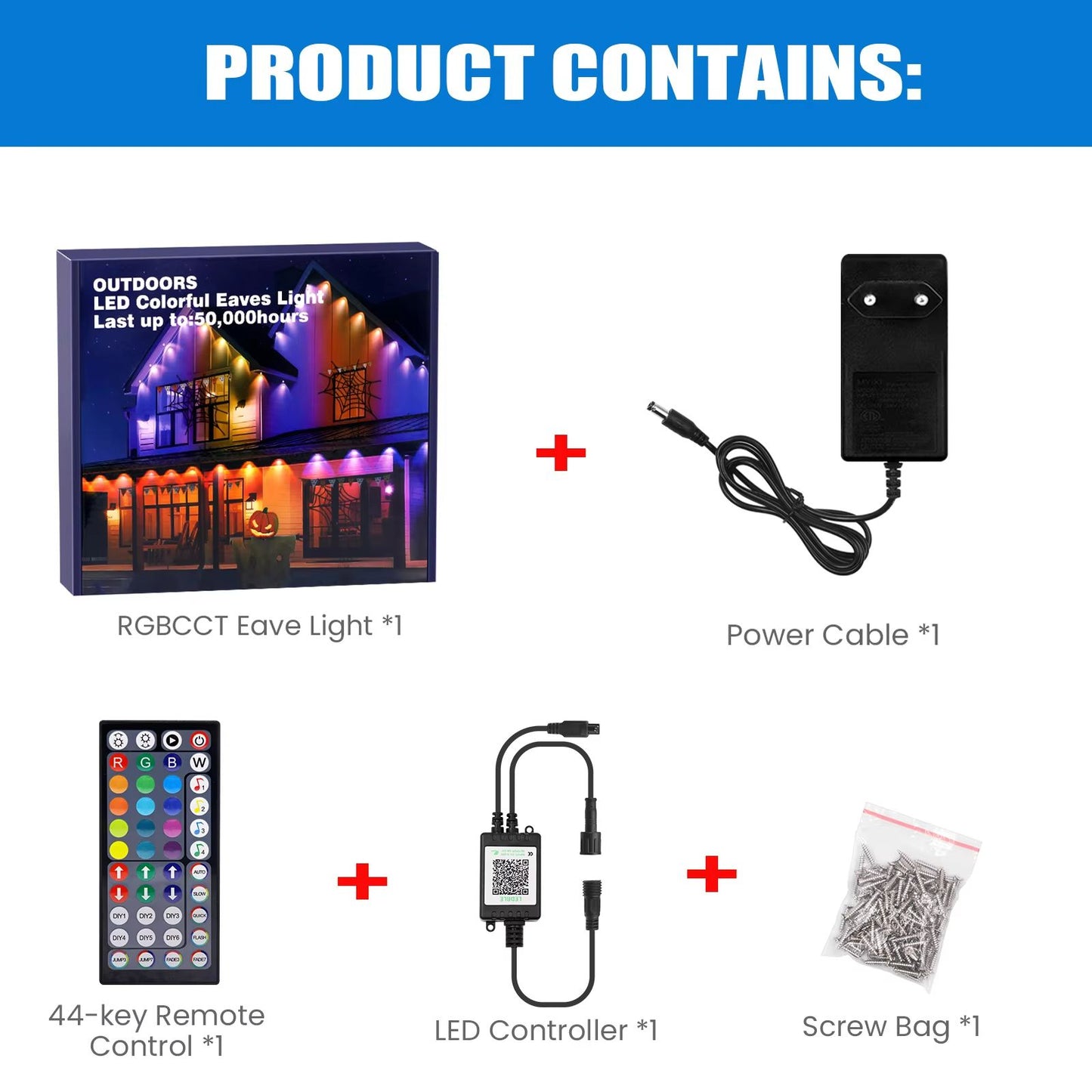 AuroraGlow RGB Eaves Lights Kit 7