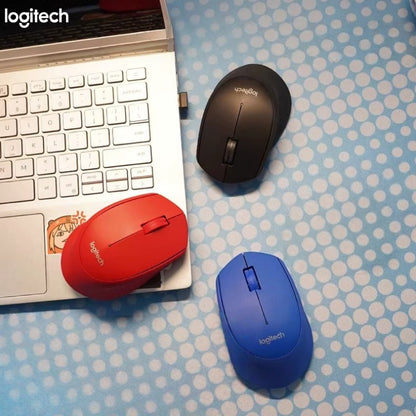 Logitech Wireless Mouse, Silent Click Ergonomic USB Design, Easy to Carry Mouse for Home, Office and Travel