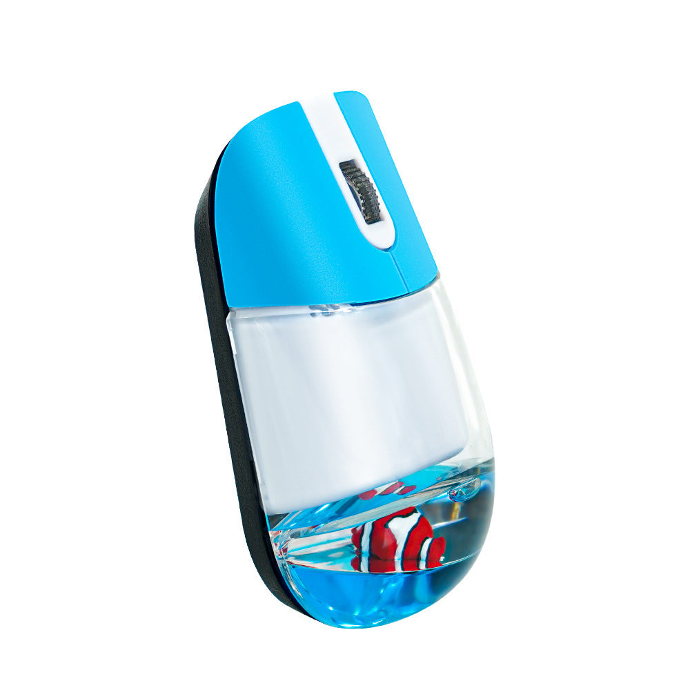 Creative Ocean Doll Wireless Mouse, New Cute Floating Aquarium Animal, 2.4G Bluetooth Mice for Laptop and PC