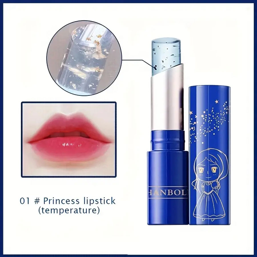 Crystal Jelly Waterproof Lipstick Temperature Change Moisturizing Lipstick Durable Nutrition 24K Te 1