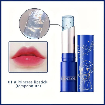 Crystal Jelly Waterproof Lipstick Temperature Change Moisturizing Lipstick Durable Nutrition 24K Te 1