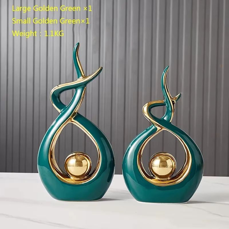 Nordic Ceramic Figurines  Modern Home Decor Sculptures For Living Room Desk Or Feng Shui Display 1