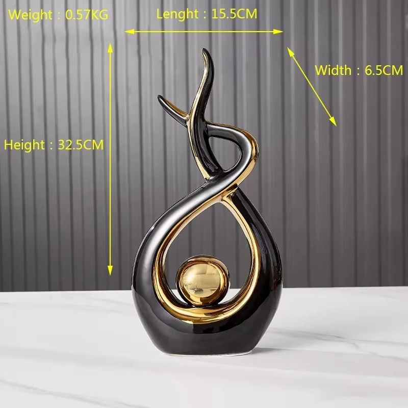 Nordic Ceramic Figurines  Modern Home Decor Sculptures For Living Room Desk Or Feng Shui Display 8