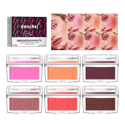 Hot Matte Embossed Blush Palette Rosy Blusher Powder High Pigmented Pink Coral Rouged For Cheeks Sm 2