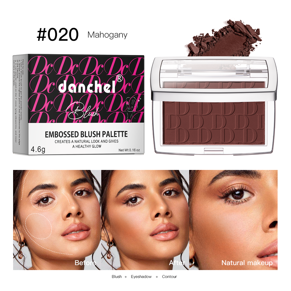 Hot Matte Embossed Blush Palette Rosy Blusher Powder High Pigmented Pink Coral Rouged For Cheeks Sm 6
